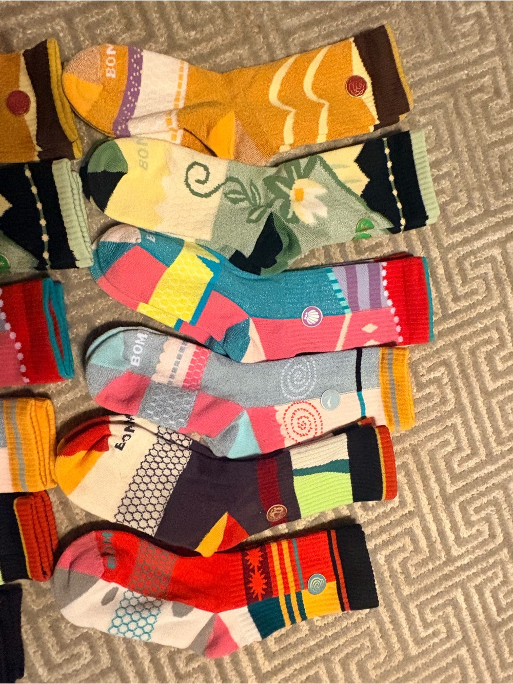 Bomba Disney Colorful Patterned Crew Socks Multicolor Casual Socks